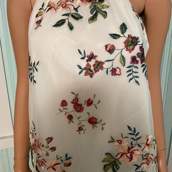 Sellers pick nwot stunning top by Algrio. Beautiful swing style top lacy lg - Picture 1 of 13
